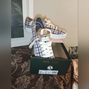 kate spade Women's Plaid Sneakers - Purple and White 11m